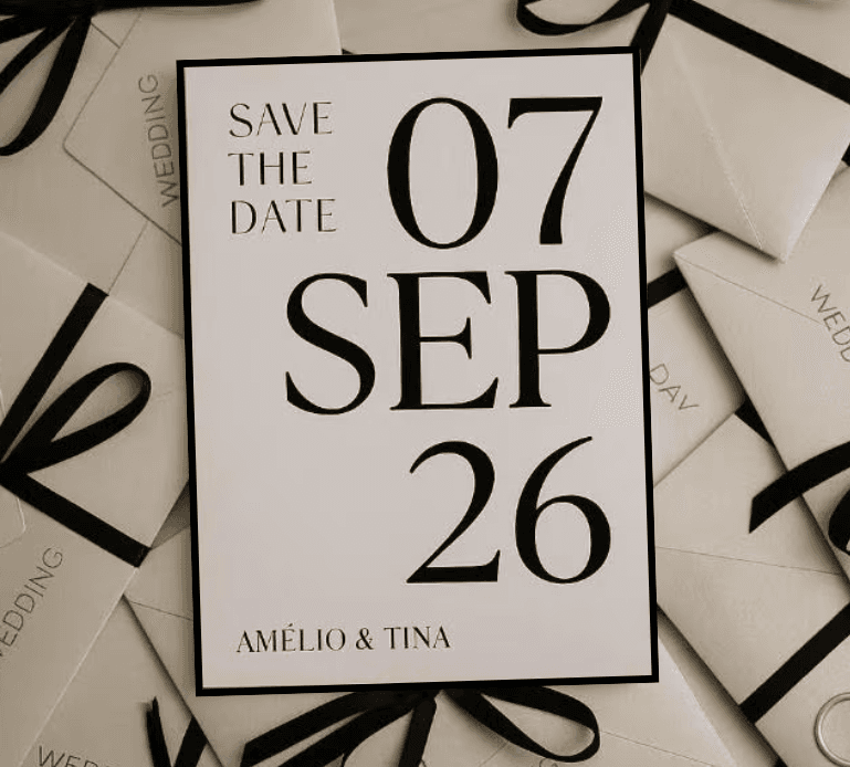 Elegant Save the Date Card